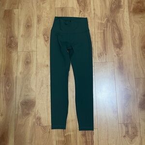 Lululemon Women Wunder Train HR Tight 28" Sz 4 Green New With Tag